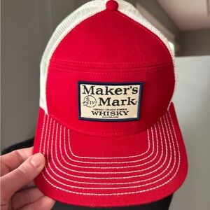 Maker's Mark Kentucky Straight Bourbon Whisky trucker hat red